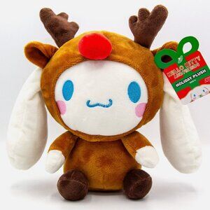 8" Cinnamoroll in Rudolf Costume Sanrio Christmas Holiday Plush Toy BNWT